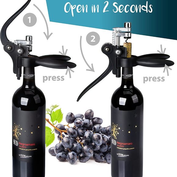 Professional Sommelier Lever-Corkscrew Wine Opener Stainless Steel Screwpull - Picture 4 of 6